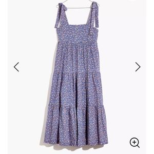 Tie-Strap Tiered Midi Dress in Summer Vines
